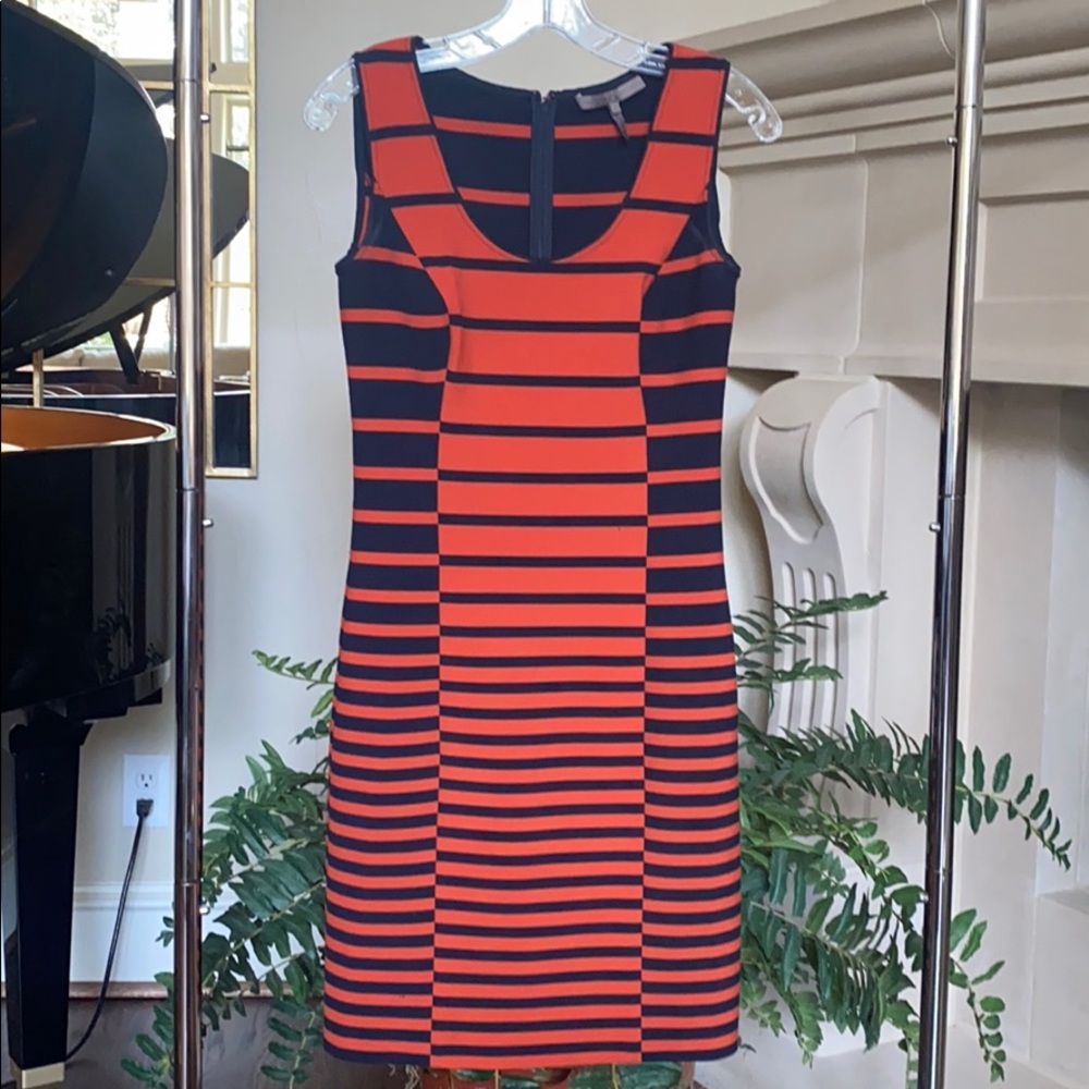 Striped fitted dress